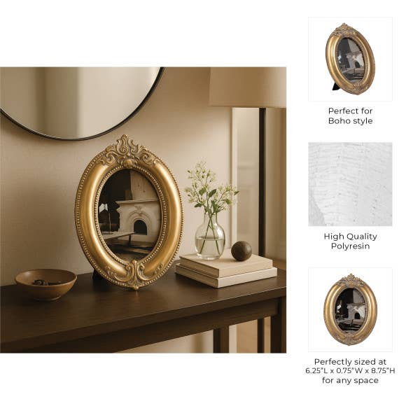 Gold Applique Photo Frame - Cloth + Cabin