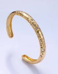 24K Gold Filled CZ Dotted Hammered Cuff Bracelet