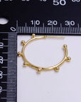 25mm Dotted Outline C-Shaped Hoop Earrings