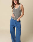 Eden Striped Button-Front Tank