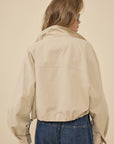 Ayla Stand Collar Drawstring Jacket