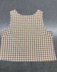 Gabriela Plaid Button Tank