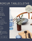 Grey Striped Tablecloth - Cloth + Cabin