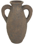 Rustic Dark Brown Ceramic Vase