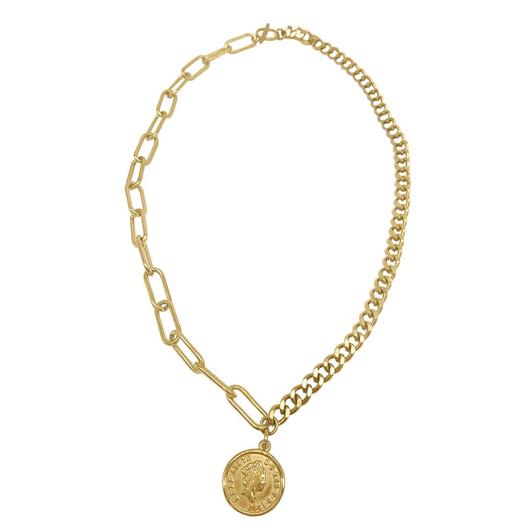 Coin Mixed Chain Necklace - Cloth + Cabin