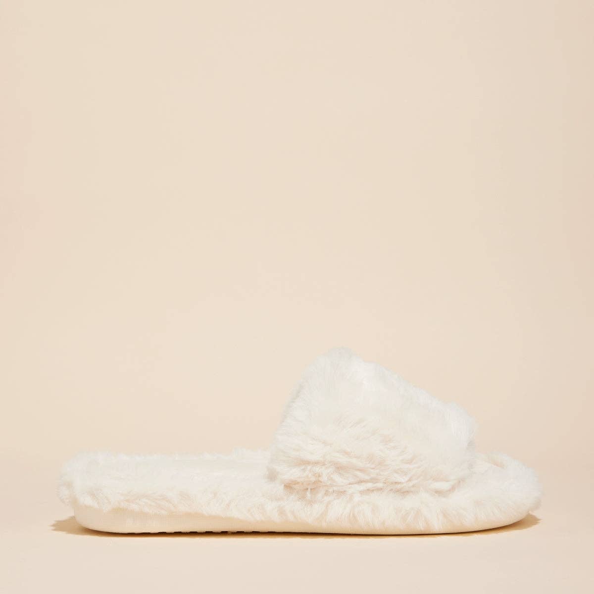 Plush Faux Fur Slide Slippers