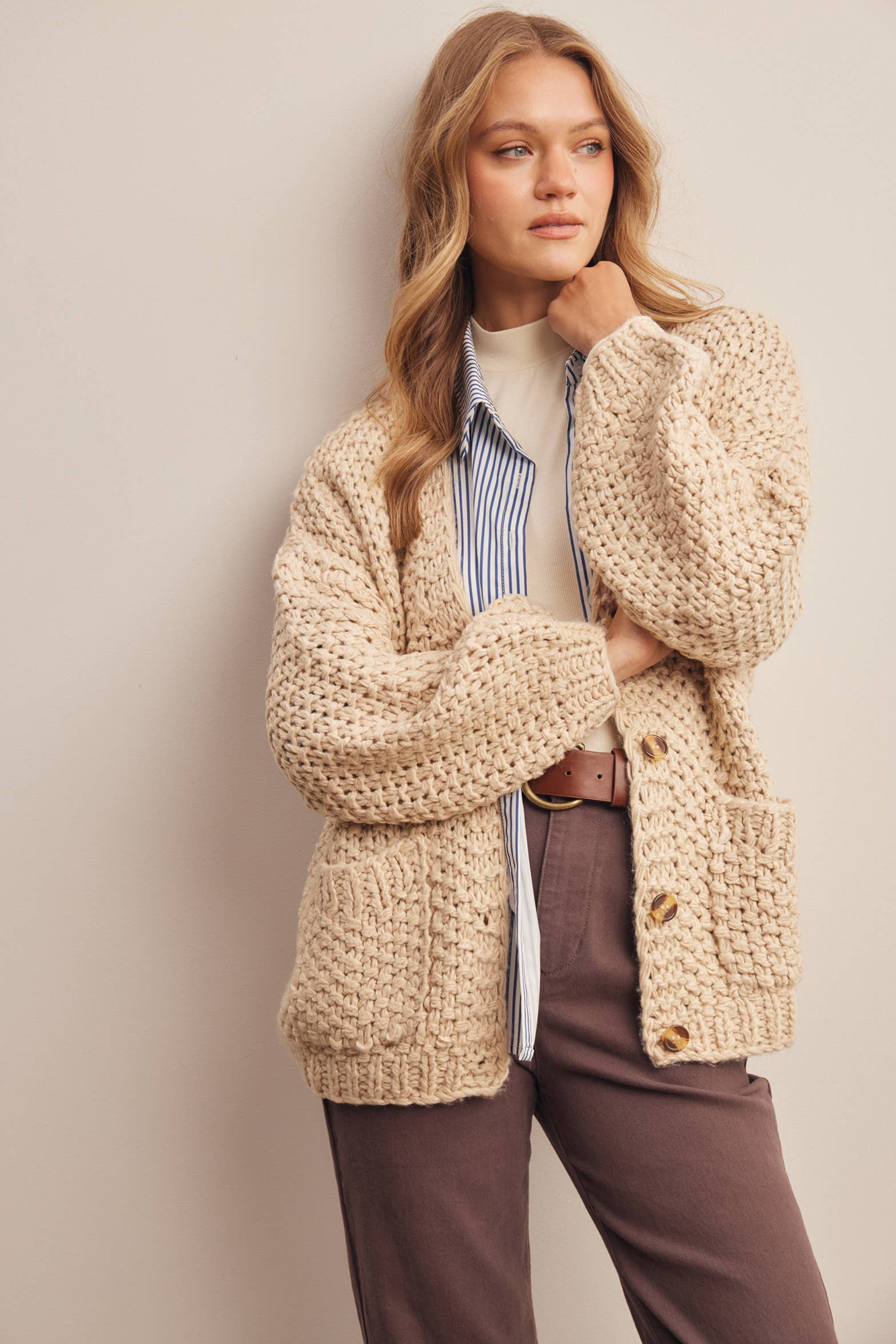 Aliza Handmade Chunky Knit Cardigan