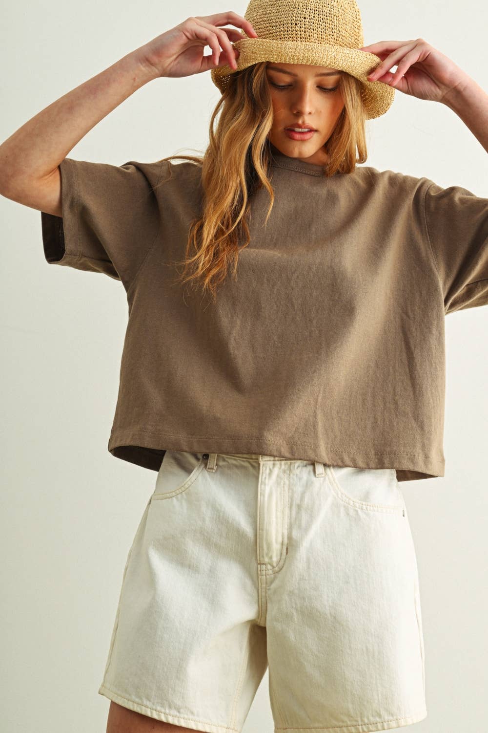 Baylee Short Sleeve Linen Knitted Top - Cloth + Cabin