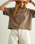 Baylee Short Sleeve Linen Knitted Top