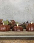 3" Bronze LED Pumpkin Candle - Cloth + Cabin