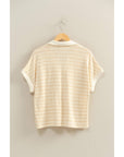 Kaylyn Striped V-Neck Collared Top - Cloth + Cabin
