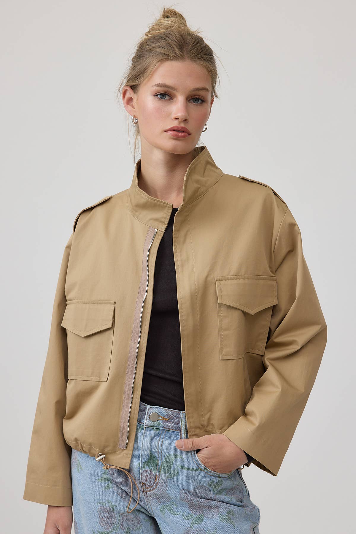Monique Modern Cropped Utility Jacket - Cloth + Cabin