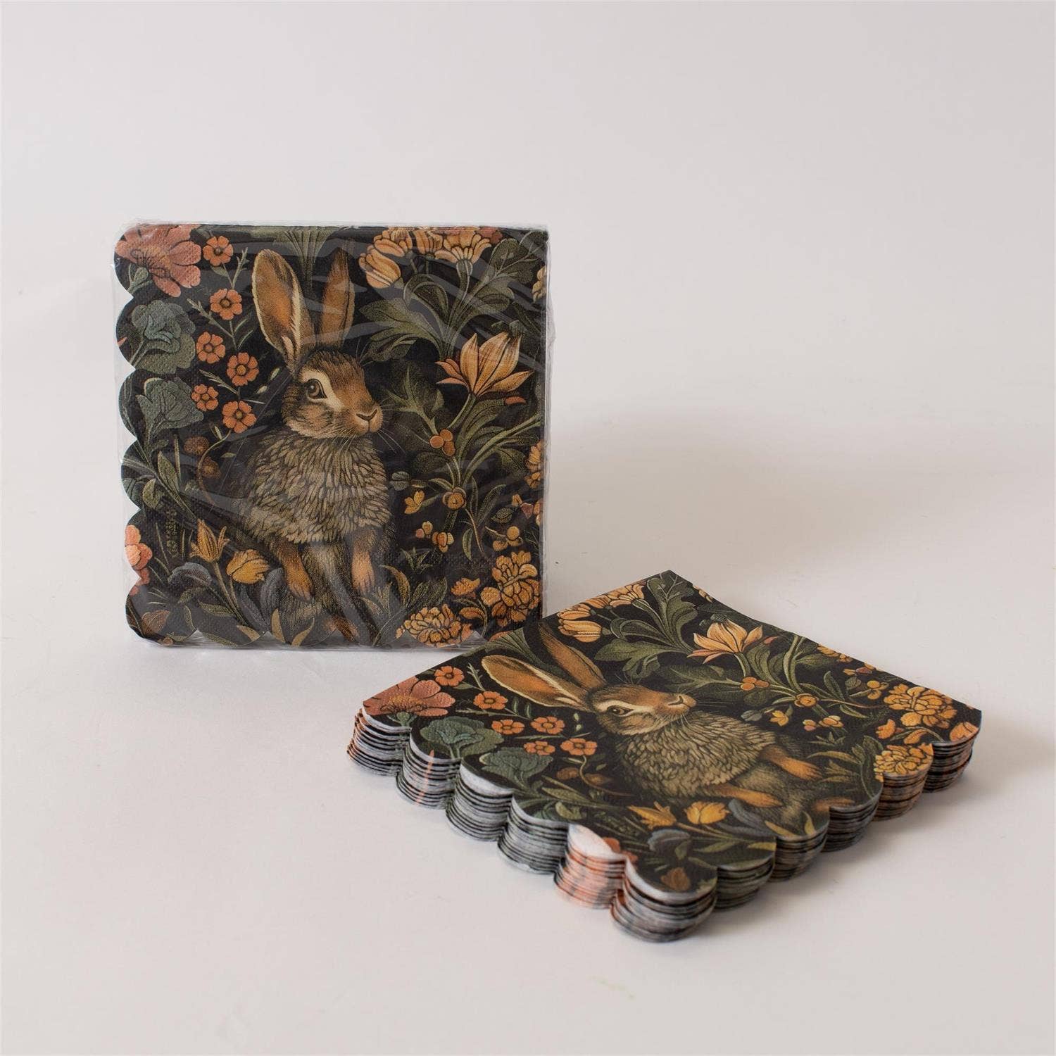Woodland Rabbit Beverage Napkins - Cloth + Cabin