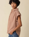 Natalya Sadie Gingham Button-Up Top