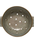 7 Inch Gray Stoneware Fruit Bowl - Cloth + Cabin