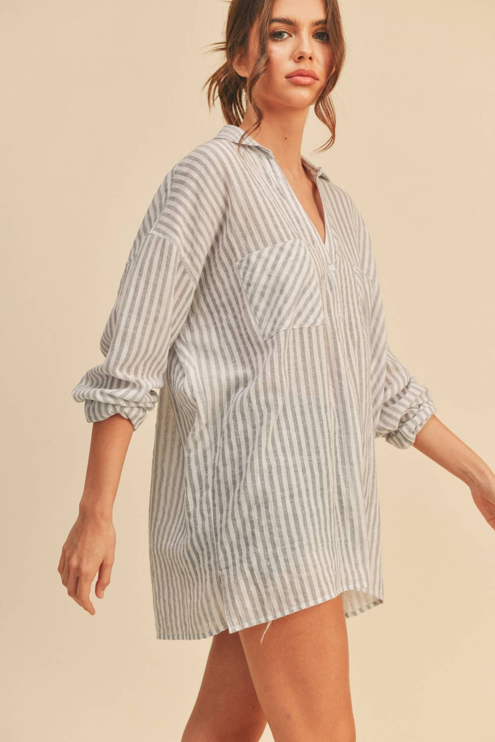 Lyla Striped Button Down Shirts