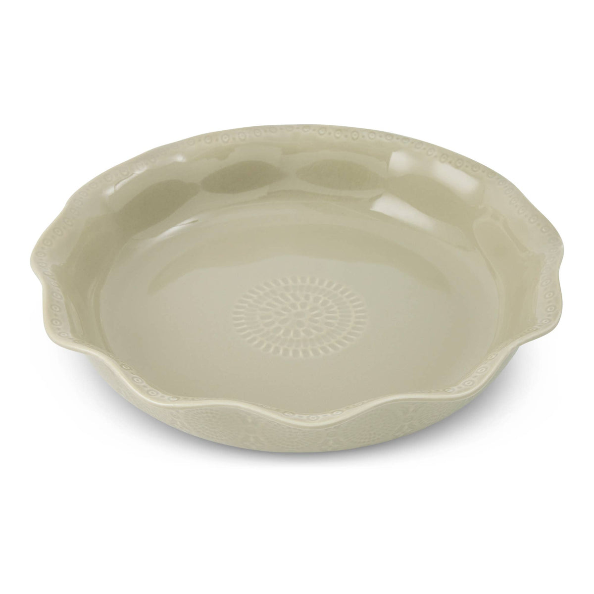 10.5" Porcelain Pie Dish - Cloth + Cabin