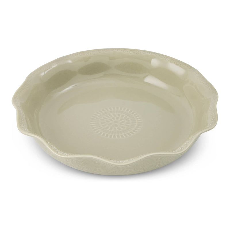 10.5" Porcelain Pie Dish - Cloth + Cabin
