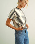 Nancy Essential Stripe Ringer Tee