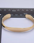 24K Gold Filled Minimalist Band Cuff Bracelet - Cloth + Cabin