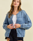 Lorena Denim Bomber Jacket