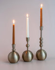 Medium Stacked Orb Taper Candle Holder