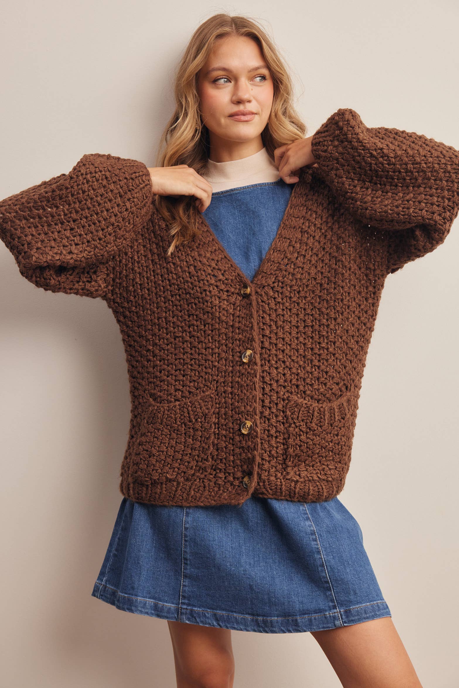 Aliza Handmade Chunky Knit Cardigan