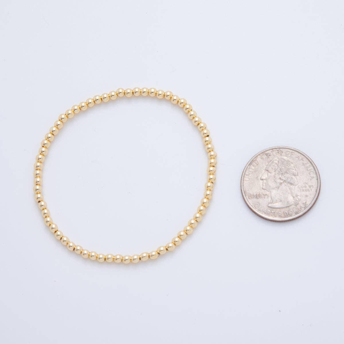 3mm Minimalist Round Ball Stretch Bracelet