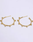 25mm Dotted Outline C-Shaped Hoop Earrings