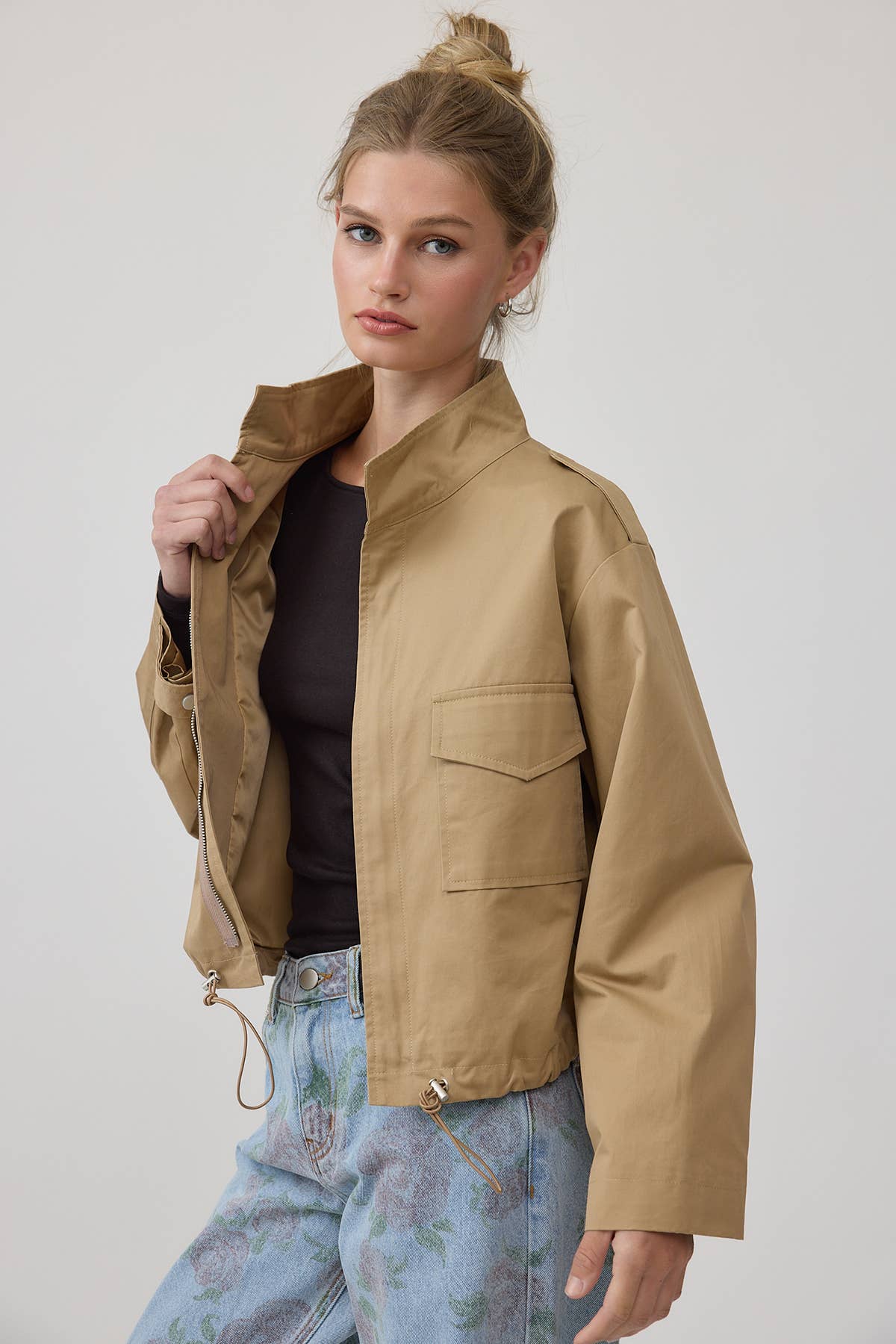 Monique Modern Cropped Utility Jacket - Cloth + Cabin