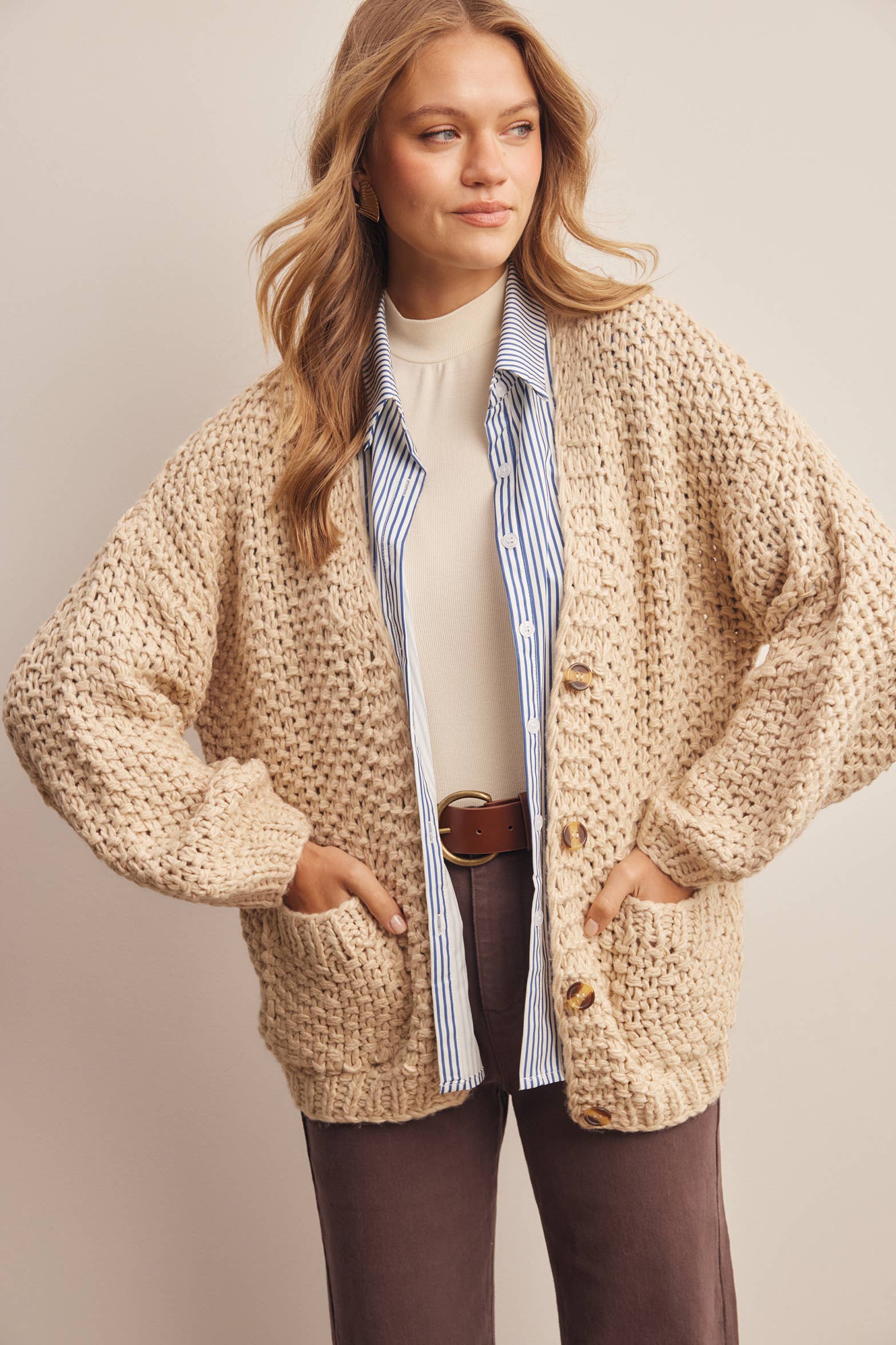 Aliza Handmade Chunky Knit Cardigan