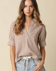 Anni Gingham Puff Sleeve Blouse