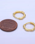 13mm Rounded Huggie Earrings