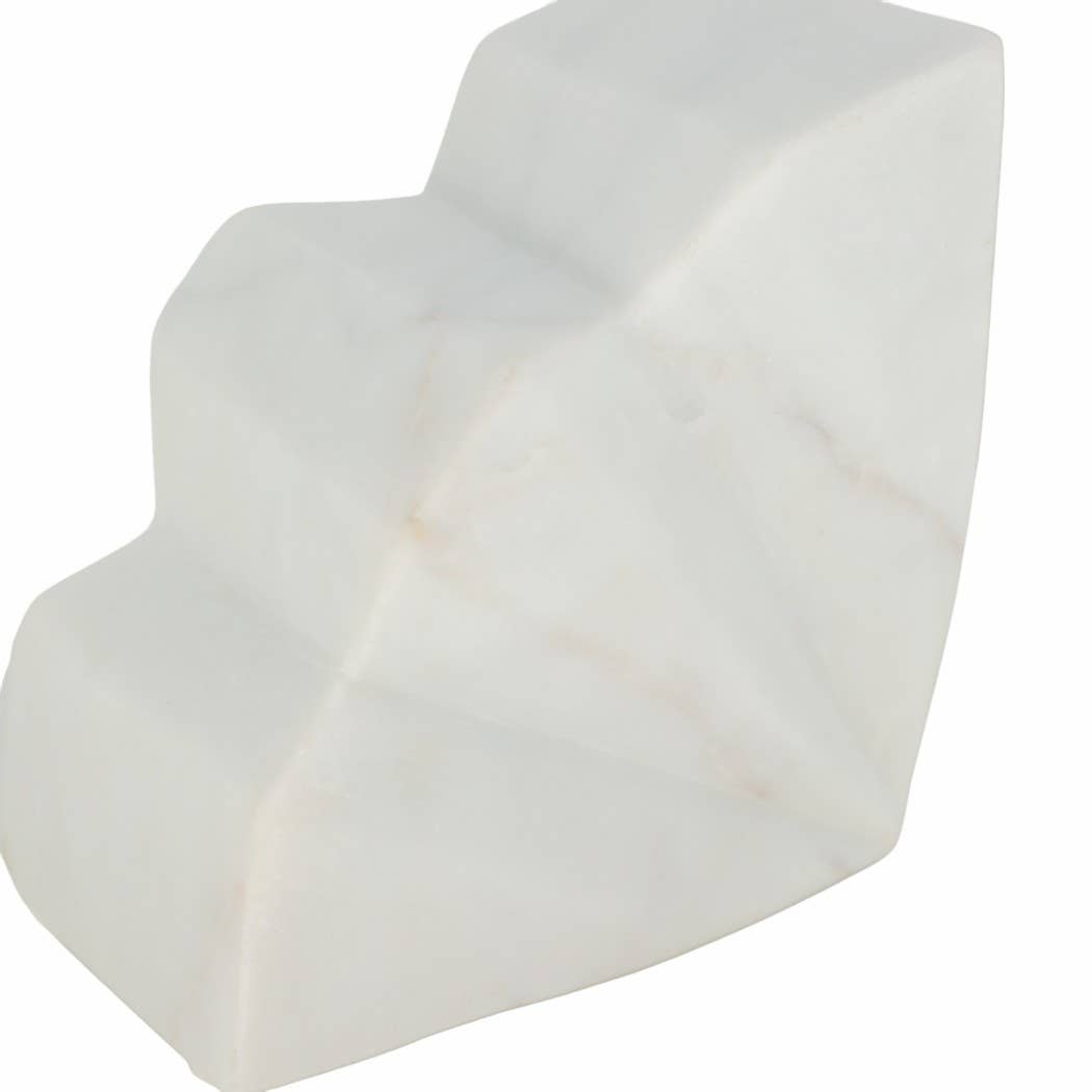 Marble Fluted Bookends / Set of 2 - Cloth + Cabin