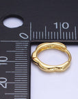 13mm Rounded Huggie Earrings