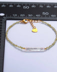 Stainless Steel Biwa Freshwater Pearl Multifaceted Crystal Gemstone 7 Inch Bracelet
