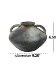 Rustic Dark Gray Ceramic Vase