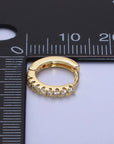 15mm Micro Paved Huggie Earrings