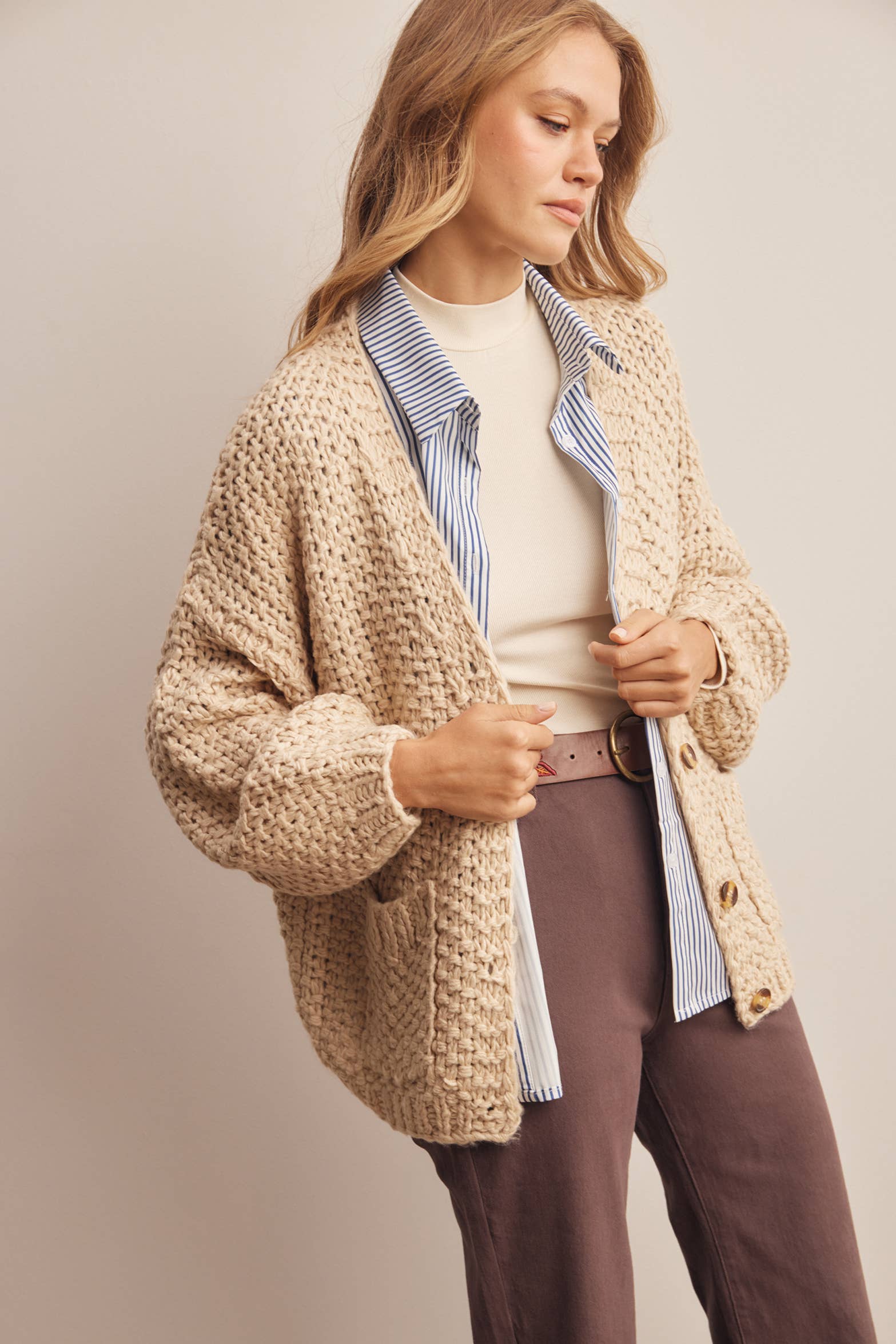 Aliza Handmade Chunky Knit Cardigan