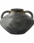 Rustic Dark Gray Ceramic Vase