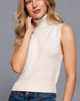 Aileen Sleeveless Turtle Neck Sweater Top
