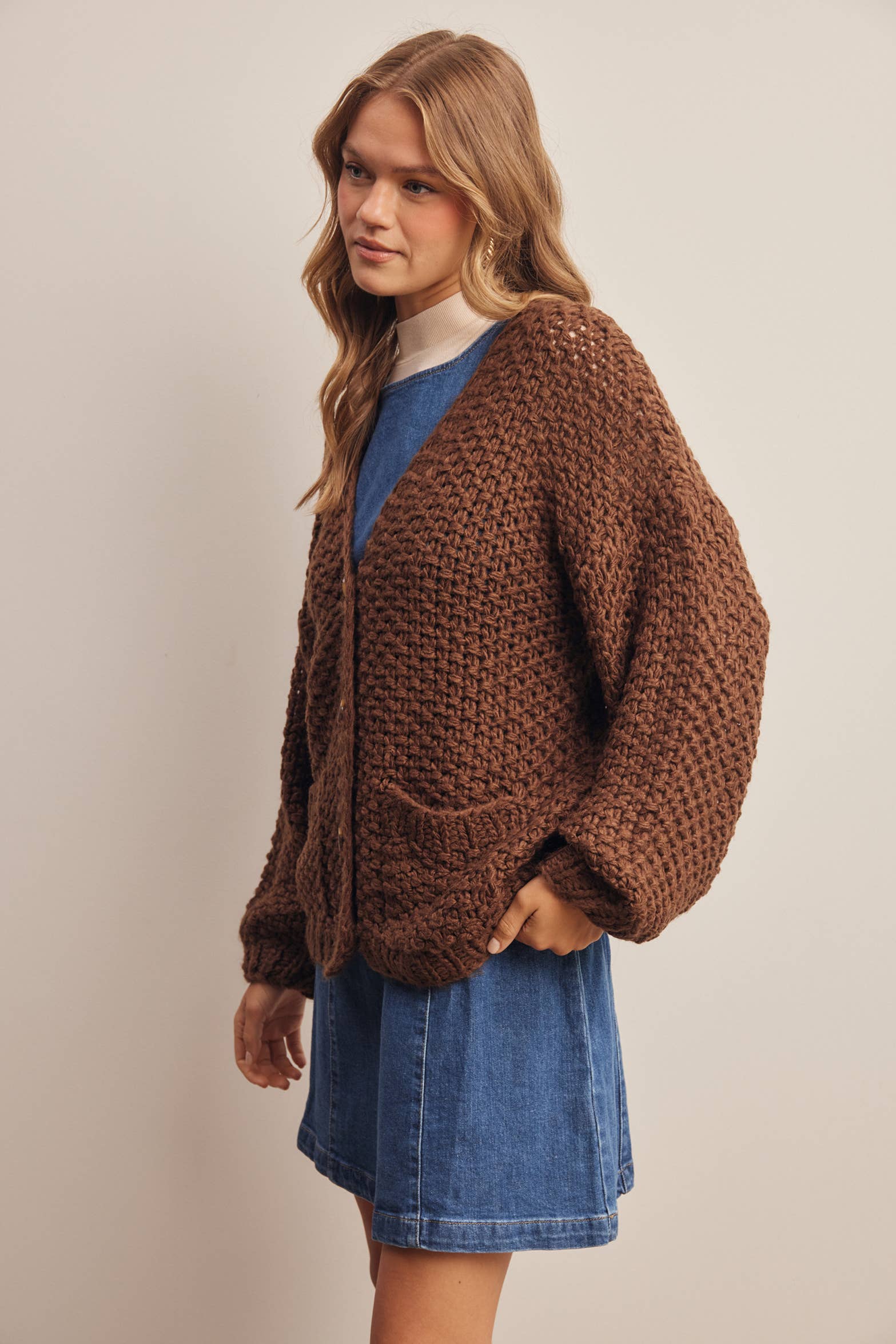 Aliza Handmade Chunky Knit Cardigan