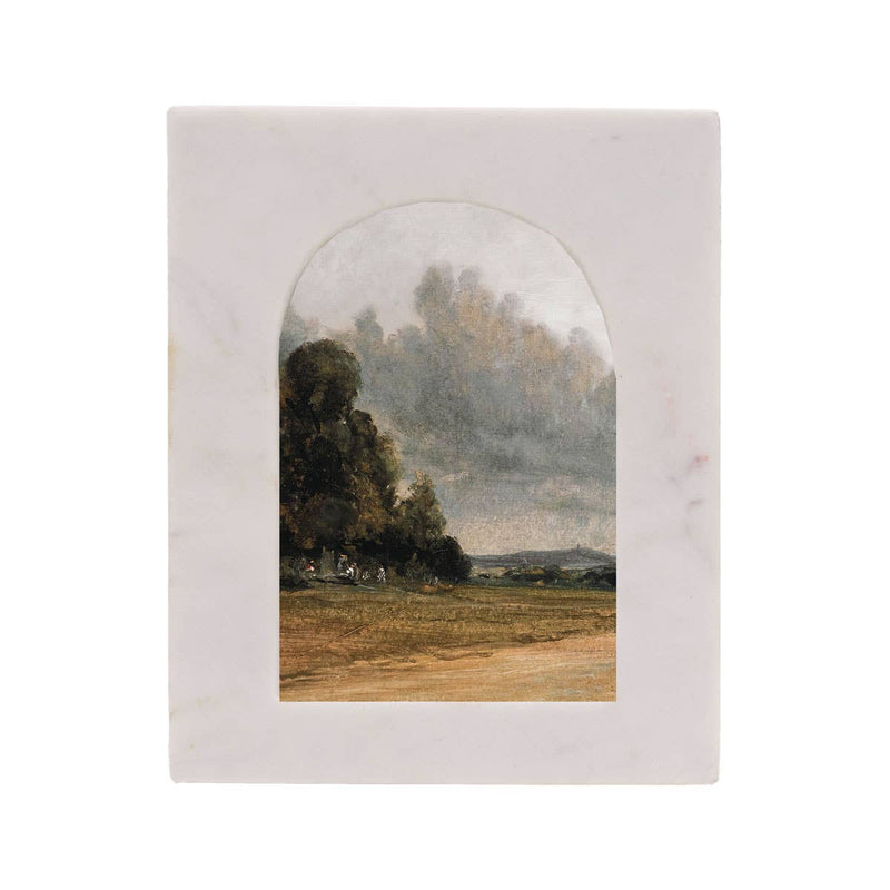4x6 Ruth Arched Marble Photo Frame White - Cloth + Cabin