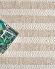 Ocean Striped Beige Brown Indoor/Outdoor Area Rug