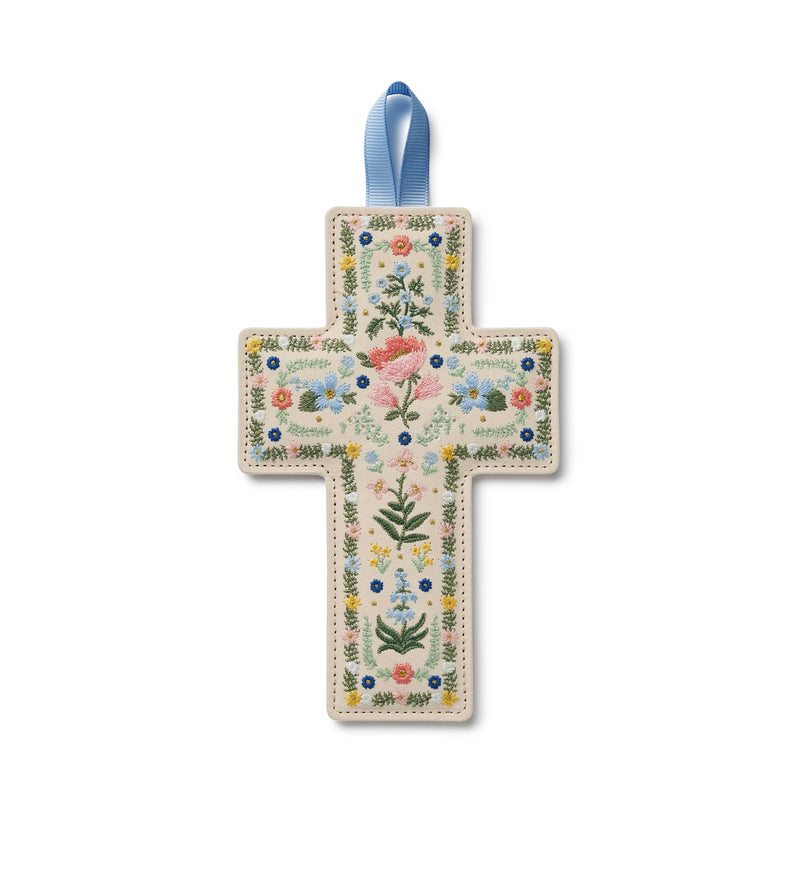 Rosette Embroidered Easter Cross