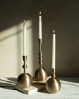 Large Stacked Orb Taper Candle Holder