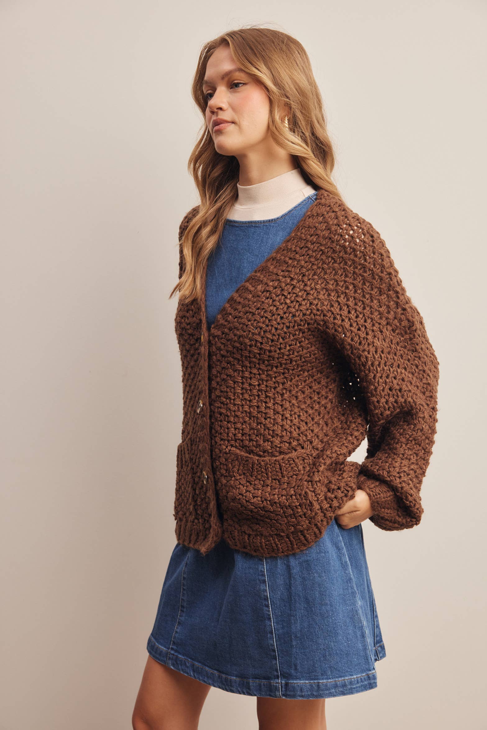 Aliza Handmade Chunky Knit Cardigan