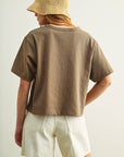 Baylee Short Sleeve Linen Knitted Top