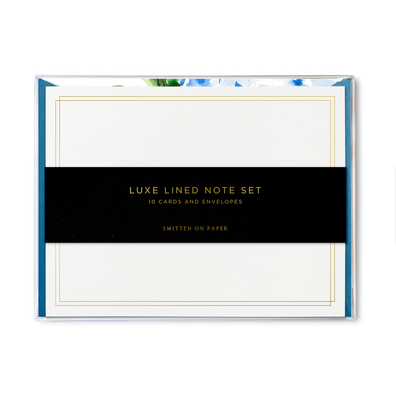 Hydrangea Luxe Lined Note Set