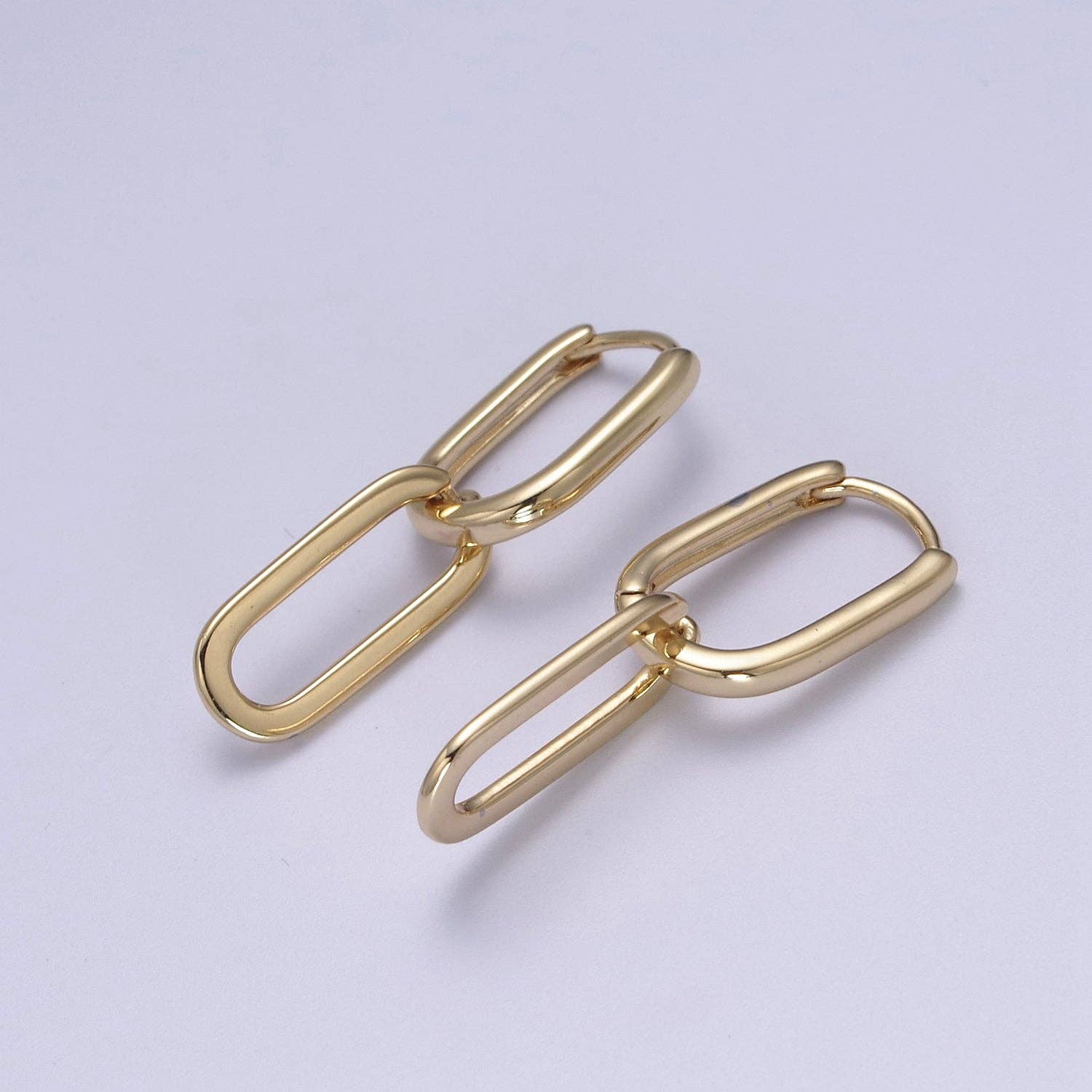 Dangle Link Chain Hoop Earrings - Cloth + Cabin